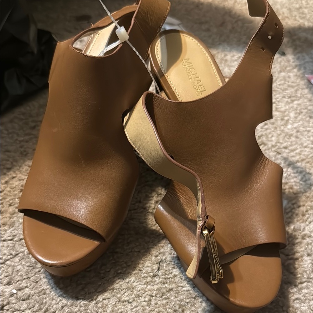 MICHAEL Michael Kors Brown Sandals with Ankle Strap